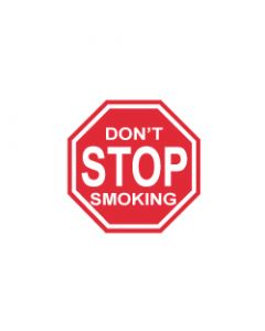 Verkeersbord Don't stop smoking