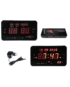 Digitale klok met wekkerfunctie, datum- en temperatuurweergave