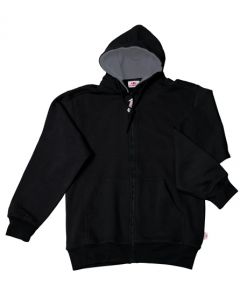 Uniwear hooded jacket, black/grey