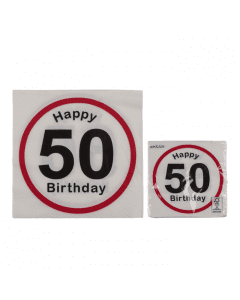 Servetten 50 jaar happy birthday